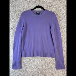 Lauren Ralph Lauren Sweater 100% Cashmere Purple Long Sleeve Soft Sz M
